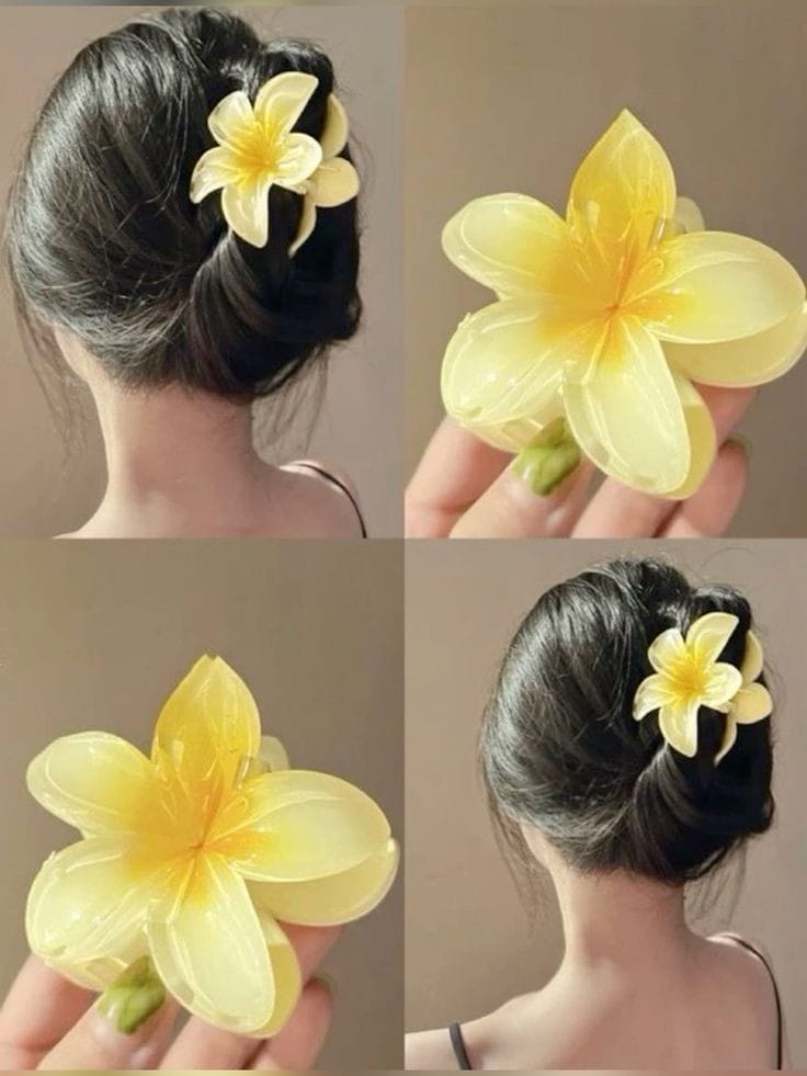 Large Flower Hair Claw Clip