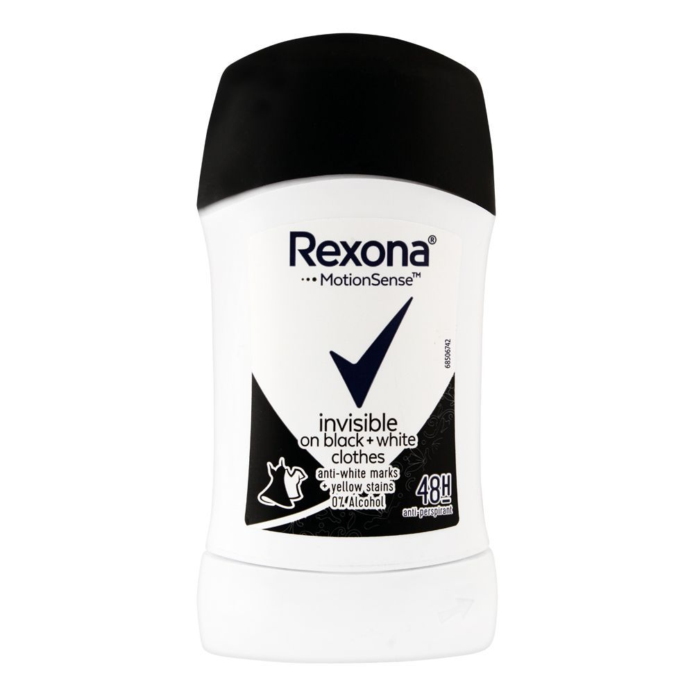 Rexona Motion Sense Invisible On Black + White Clothes Deodorant Stick | 40g