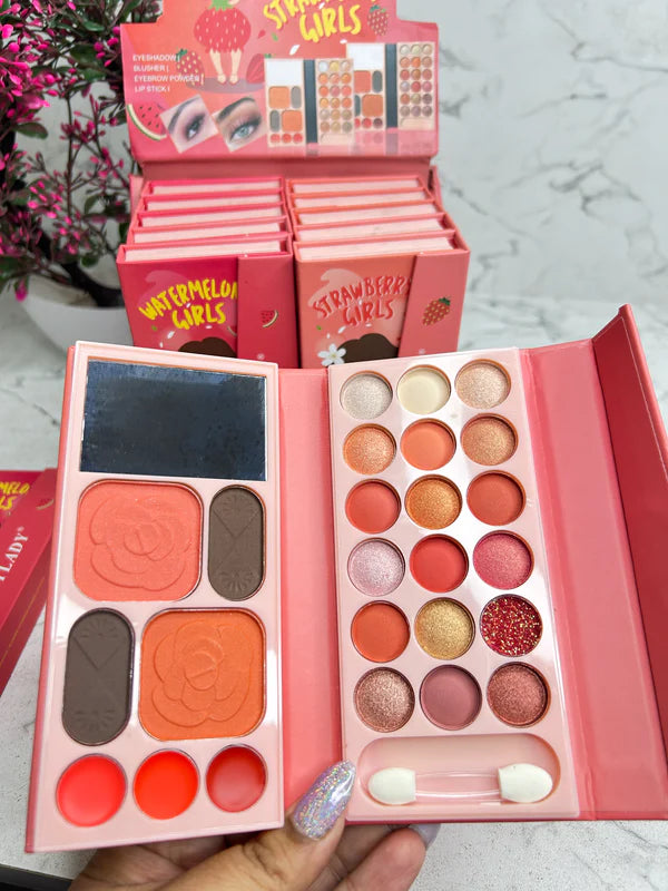 Anylady Make Up Kit Palette Eyeshadow Blusher Lipstick Glitter Eyeshadow Make Up Set