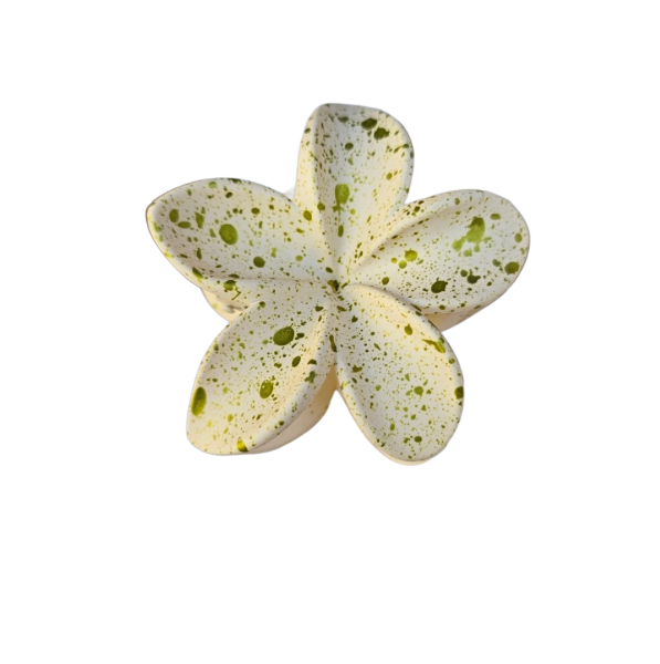 Mate Large Flower Hair Claw Clip Gold Splatter