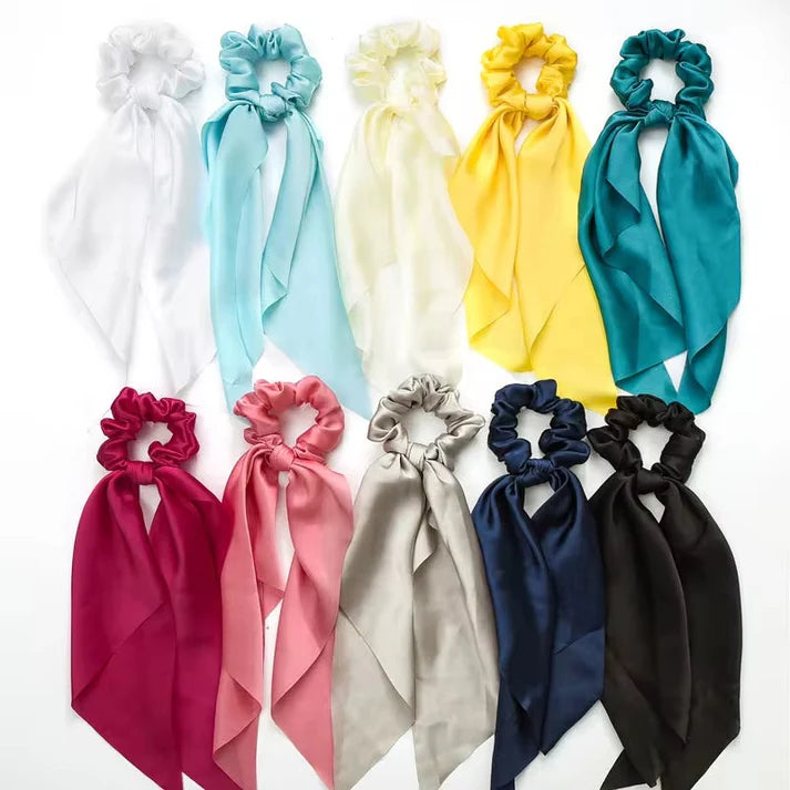 Silk Scarf Scrunchies ( Multi Colors)