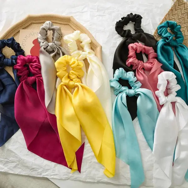 Silk Scarf Scrunchies - She Mart