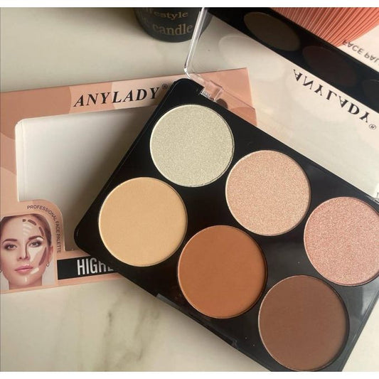 Anylady Contour & Highlighter Kit 6 Colors