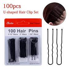 100 Pcs Bobbin Hair Pins - Assorted Sizes shemart