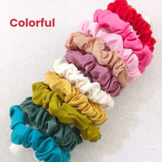 10pcs Casual Scrunchies Bundle (COLORFUL) - She Mart