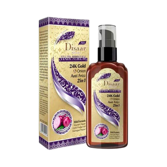 Disaar Natural Anti Frizz Treatment Hair Oil 24K Gold And Onion Hair Serum
