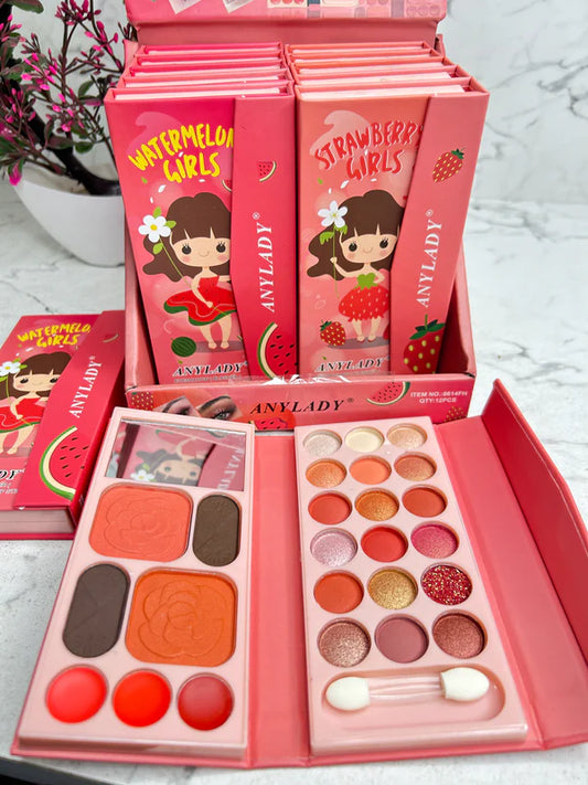 Anylady Make Up Kit Palette Eyeshadow Blusher Lipstick Glitter Eyeshadow Make Up Set