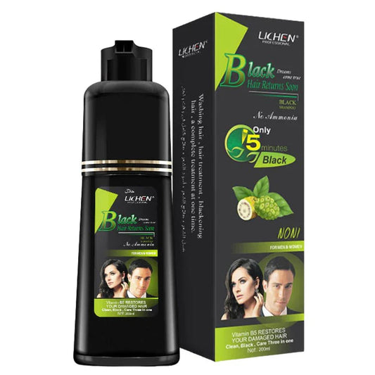 Lichen Hair Color Dye Shampoo 200ml shemart