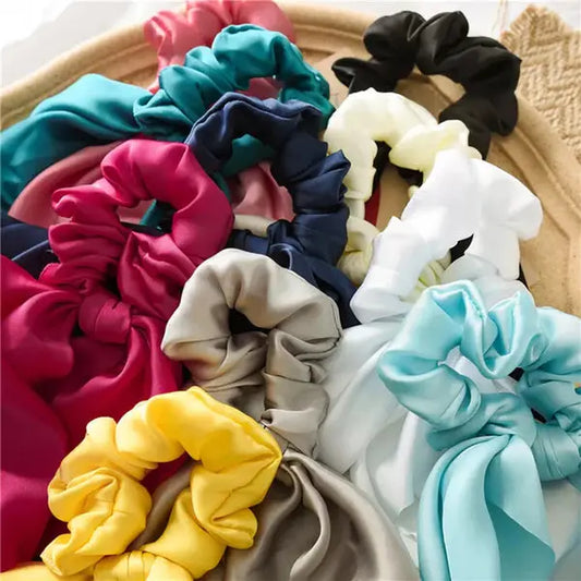 Silk Scarf Scrunchies - She Mart