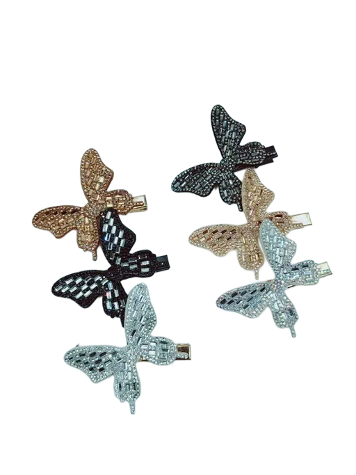 Enhance your hairstyle with the Butterfly Flashing Diamond Hair Clip For Girls/Women