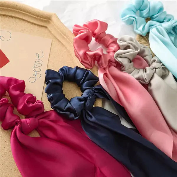 Silk Scarf Scrunchies - She Mart